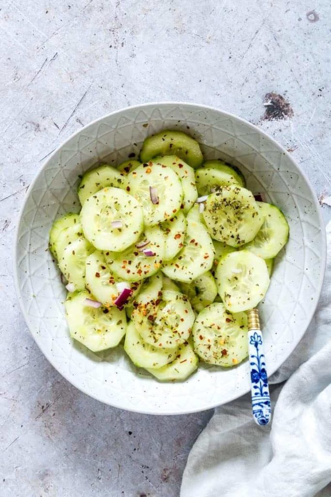 Easy Cucumber Salad Recipe - Perfect recipe for using Armenian Cucumbers 