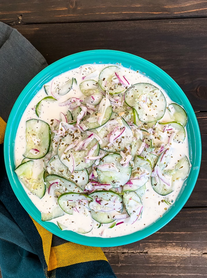 creamy cucumber salad with mayo recipe