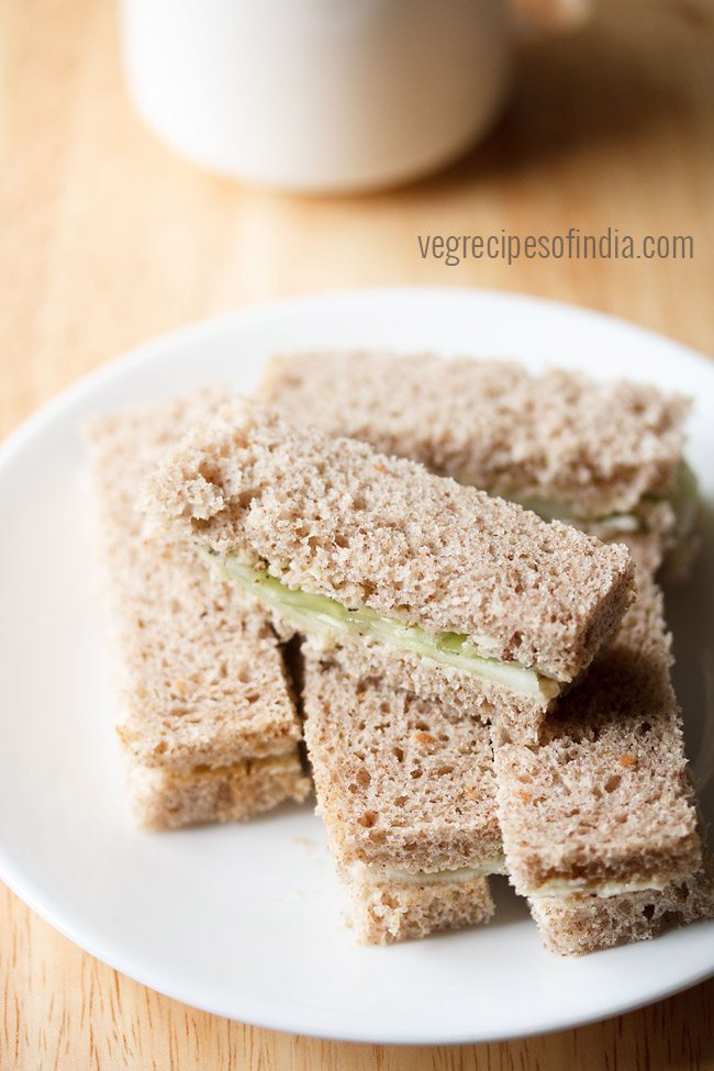 Simple Cucumber Sandwich. Can be made with Armenian Cucumbers as well.