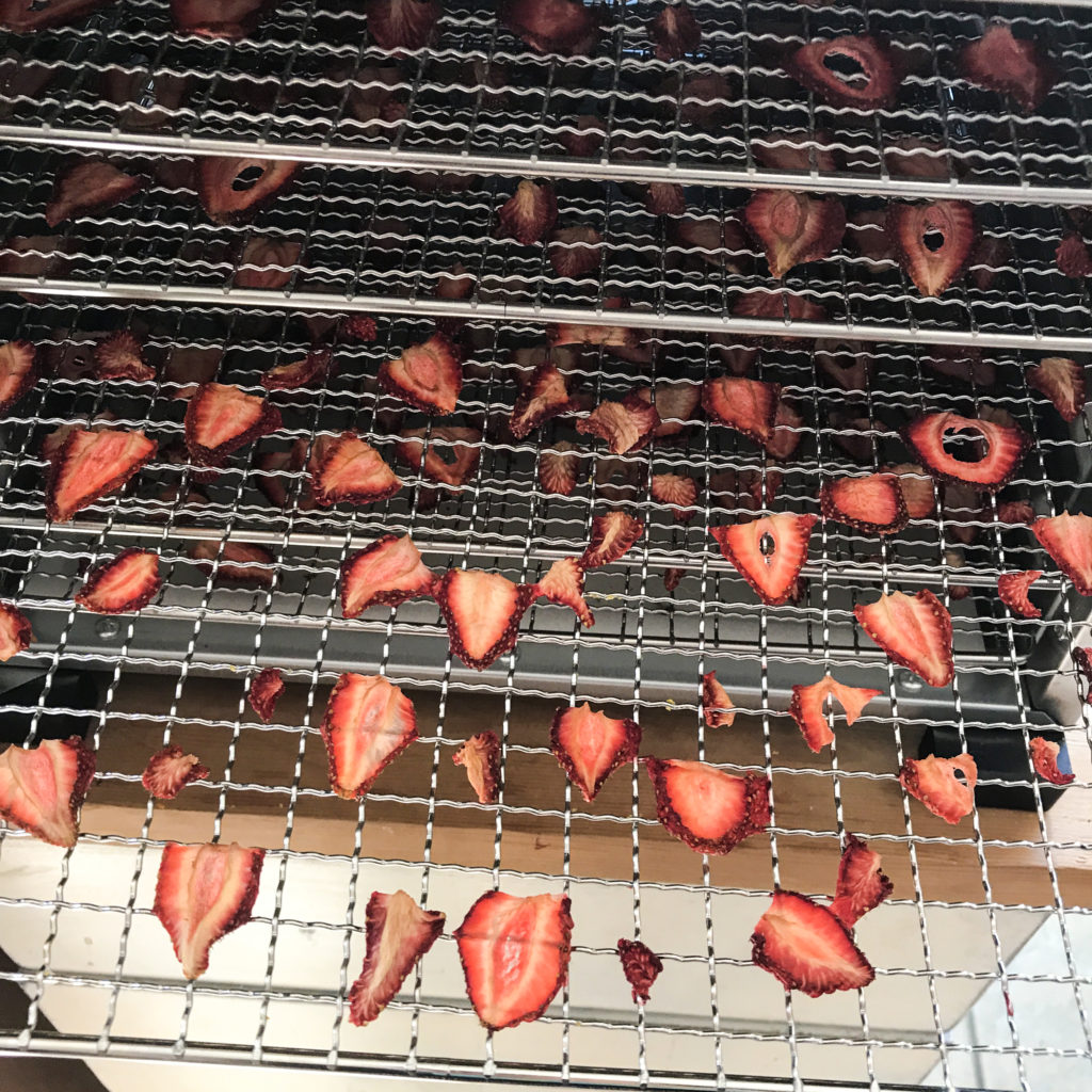Dehydrating Strawberries