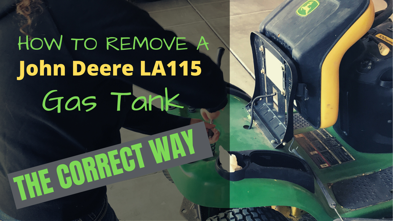 How to Remove a Gas Tank From John Deere LA115
