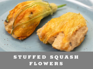 Baked Vegetarian Stuffed Squash Flowers