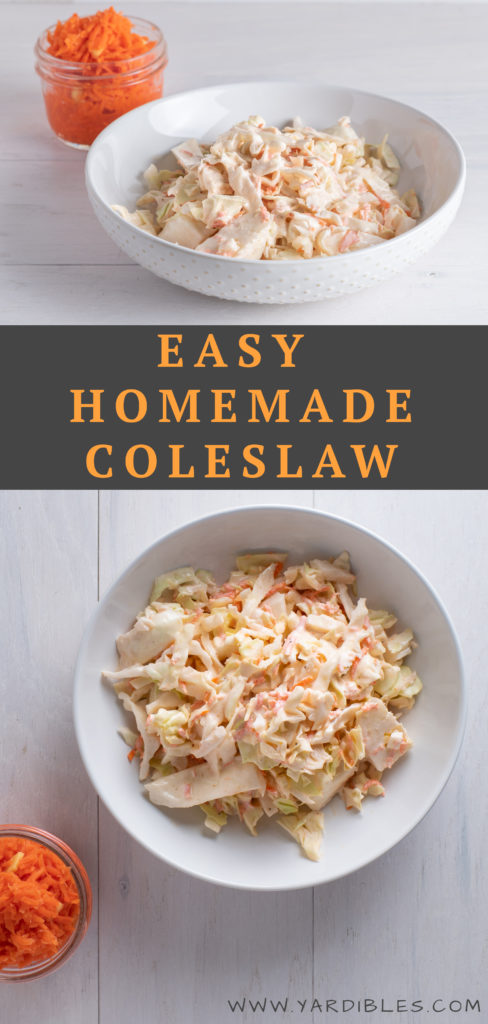 Easy Homemade Coleslaw Pin Image